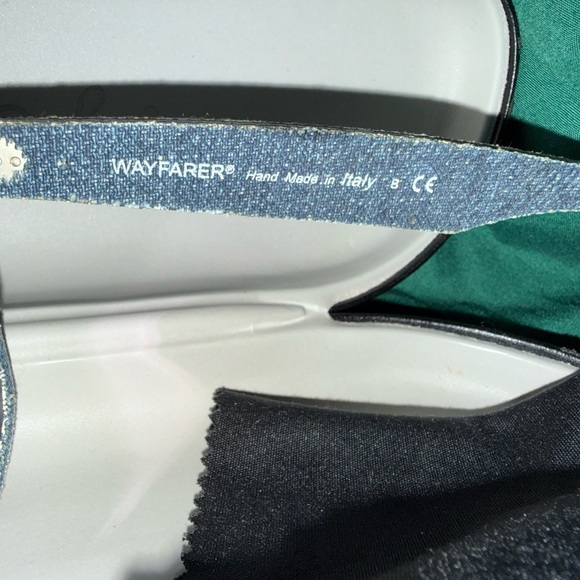 Ray-Ban Wayfarer Sunglasses with Denim-Textured Blue Arms main image 5